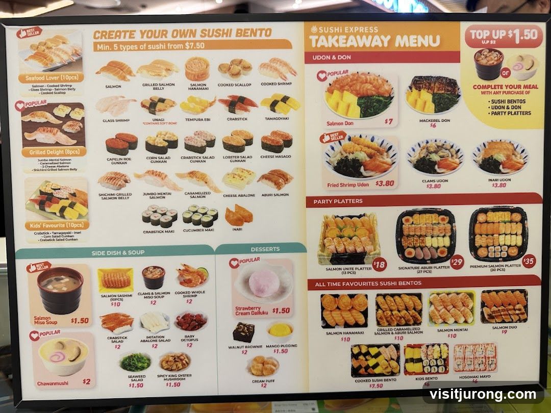 SUSHI EXPRESS TAKEAWAY MENU