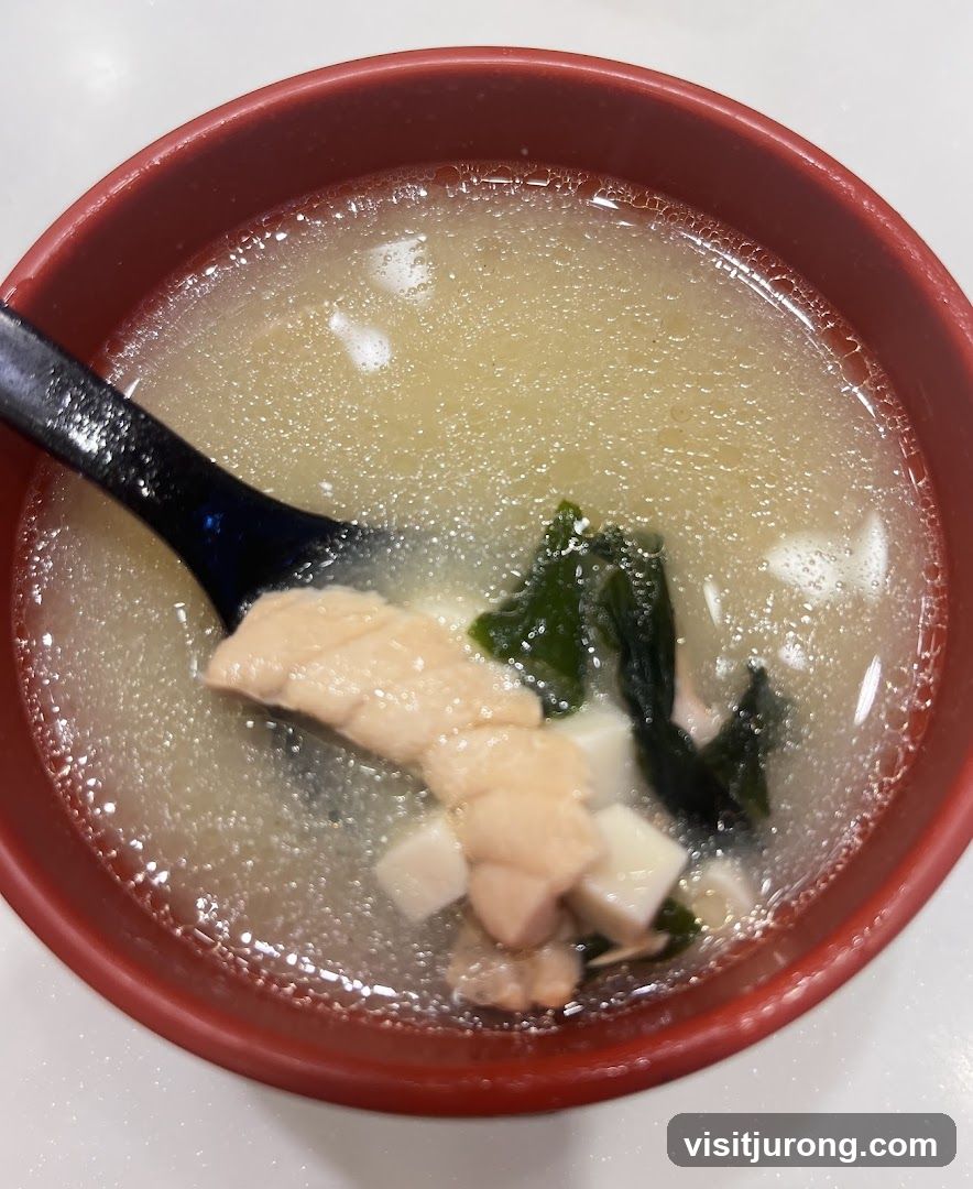 Miso Soup with Salmon and Tofu