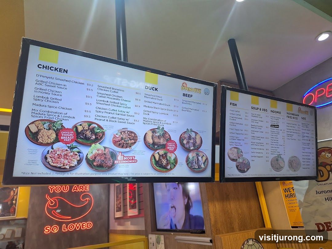 D'Penyetz Menu