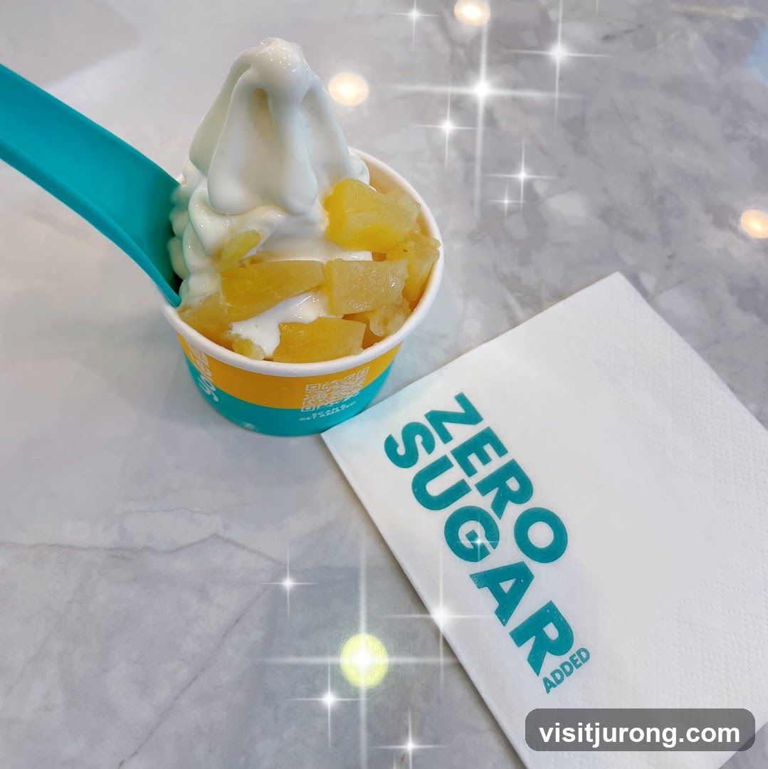 Frozen Yogurt with Pineapple Topping