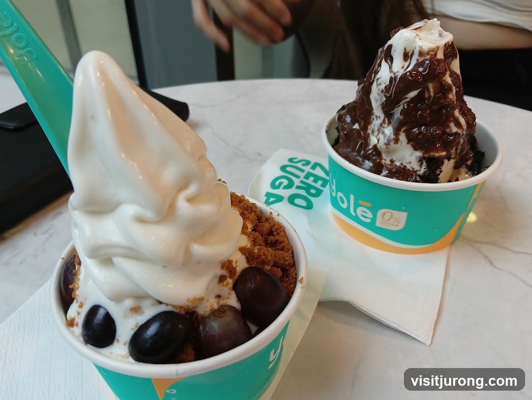 Two cups of frozen yogurt
