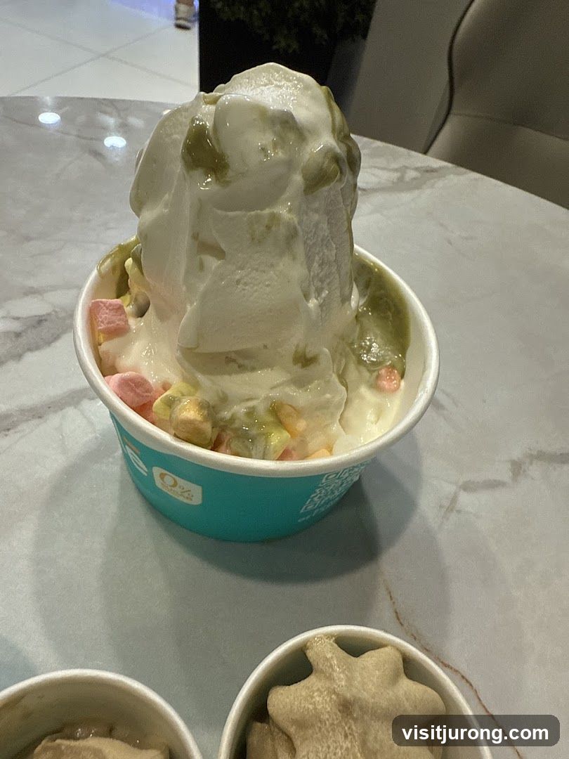 Ice cream with marshmallows