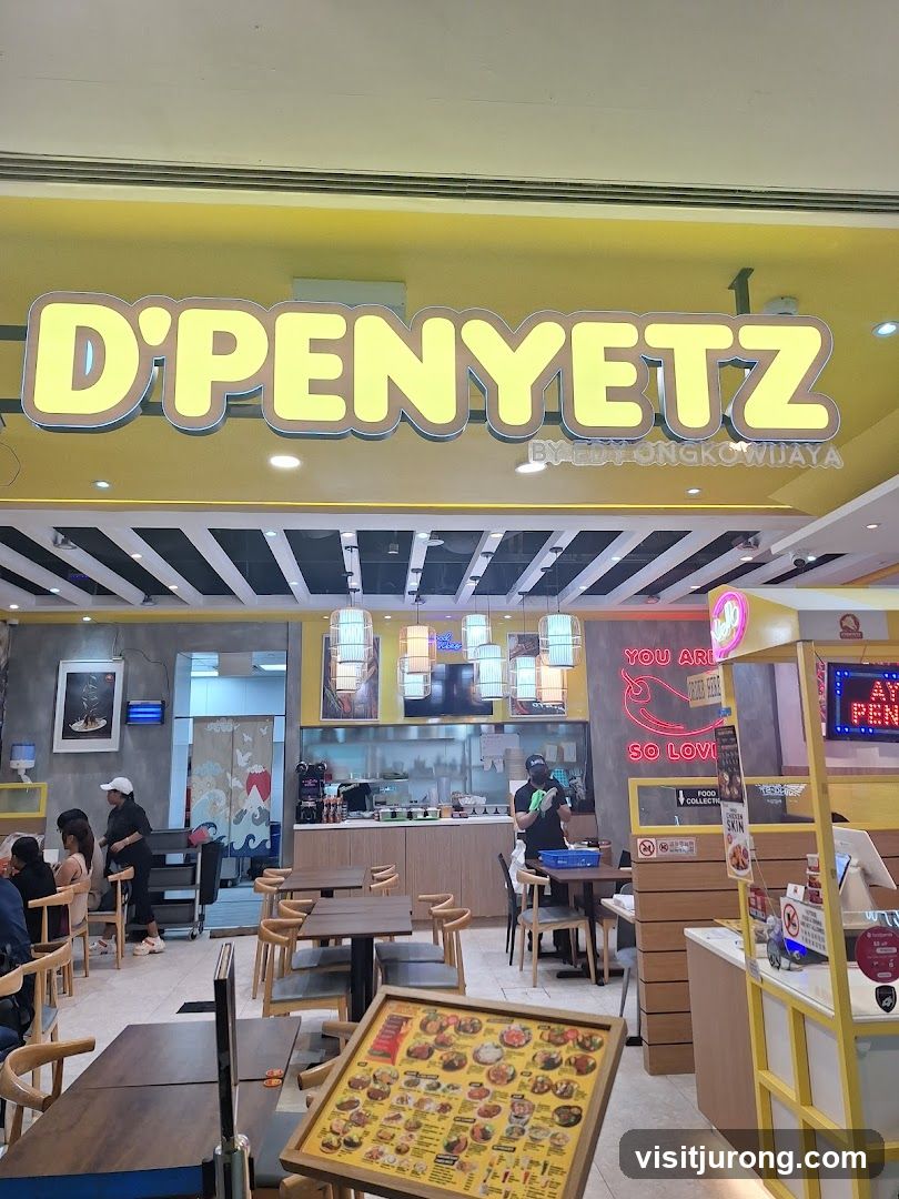 Restaurant Interior with Signage
