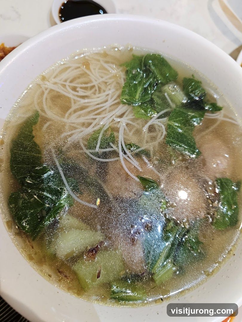 Noodle Soup with Greens