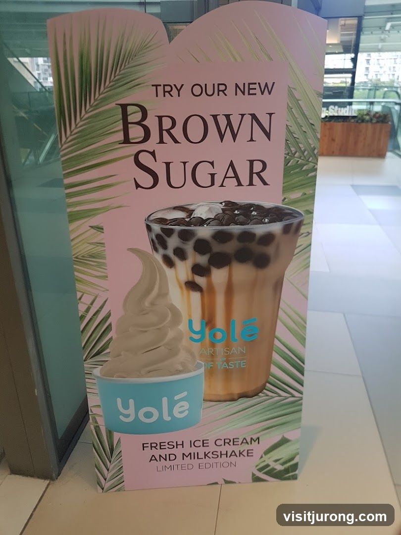 Brown Sugar Ice Cream and Milkshake Advertisement