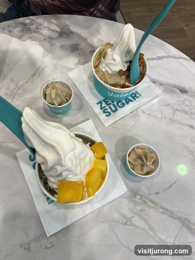 Frozen Yogurt with Toppings
