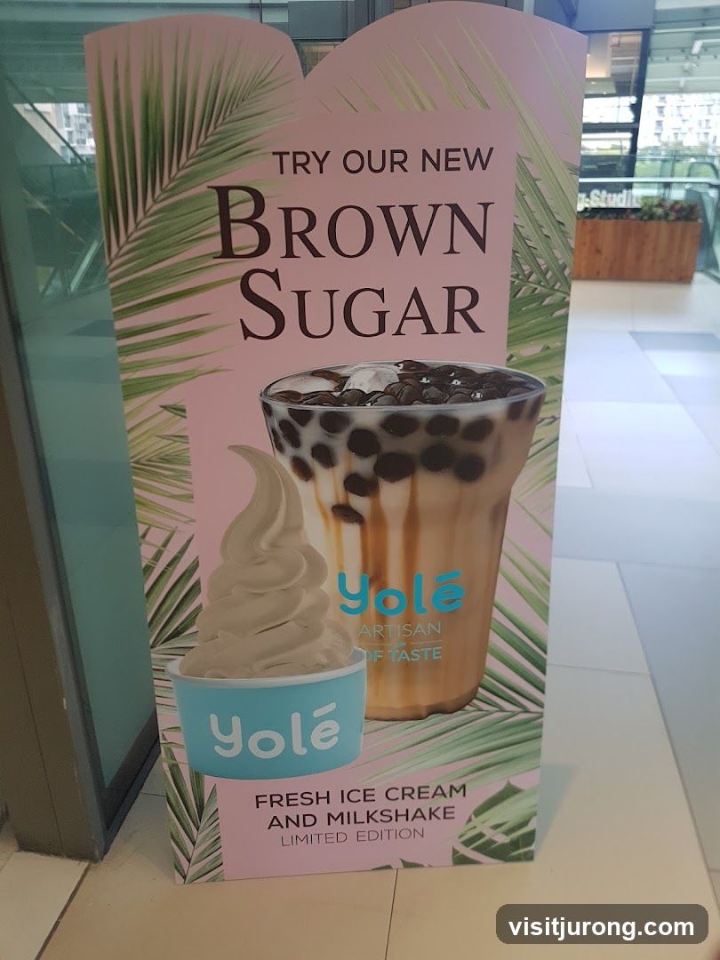 Brown Sugar Ice Cream and Milkshake Advertisement