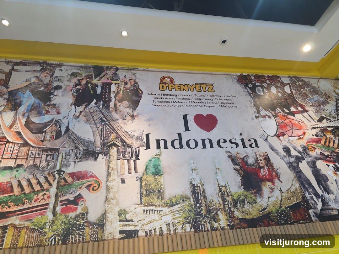Wall Mural with Indonesian Cultural Imagery
