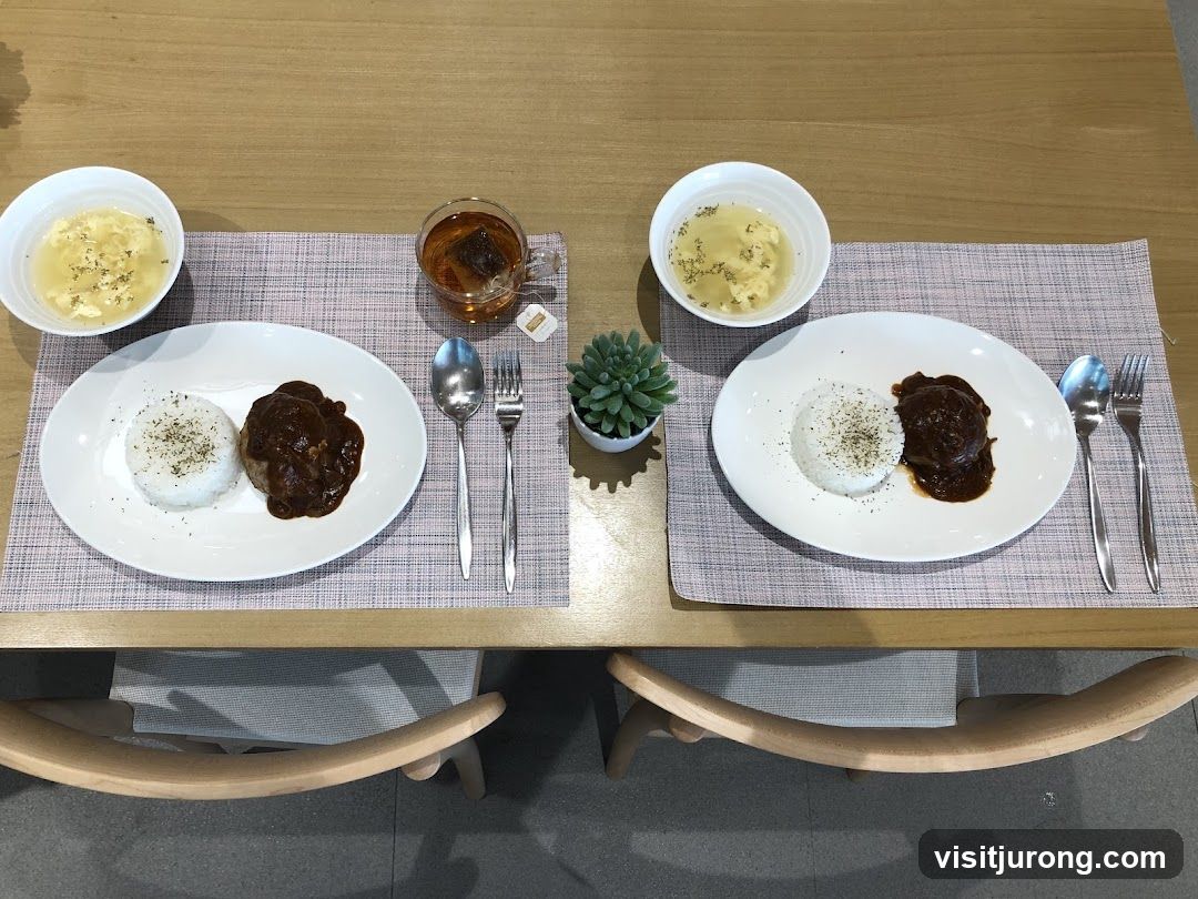 Two Meals with Rice and Soup