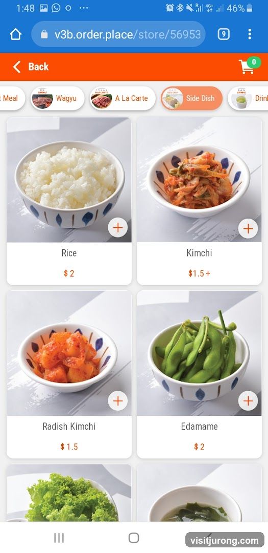 Side Dish Menu