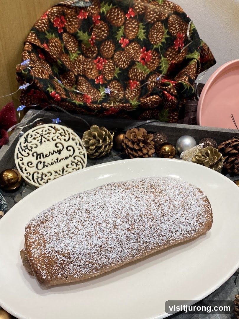 Christmas pastry with powdered sugar