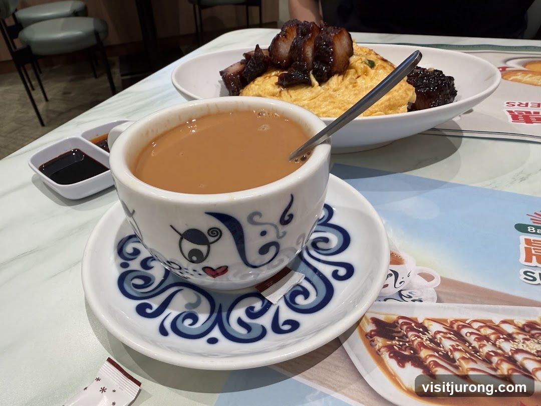 Hong Kong Milk Tea with Char Siu and Scrambled Eggs