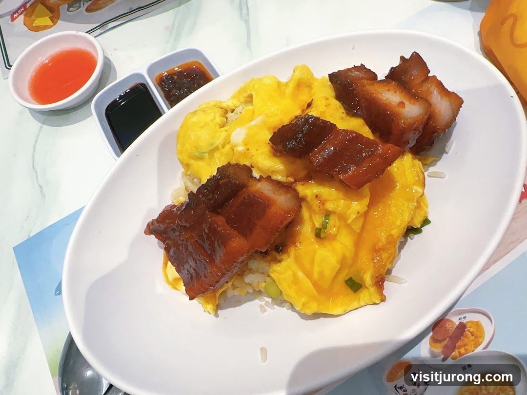 Scrambled Eggs with Roasted Pork Rice