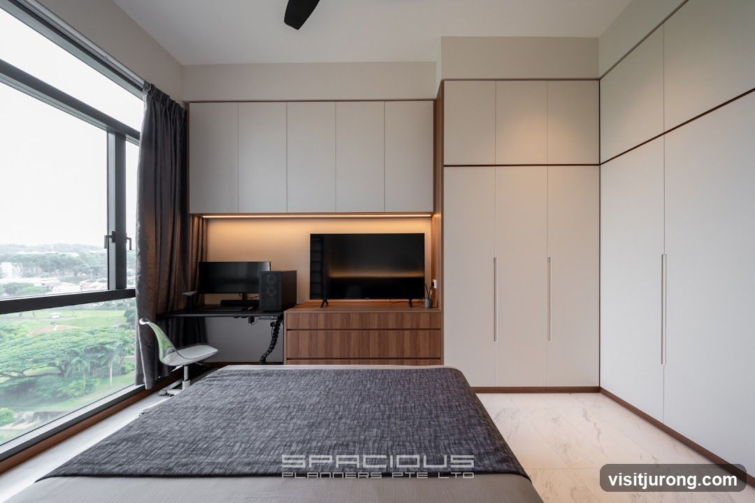 Modern Bedroom with Integrated Workspace