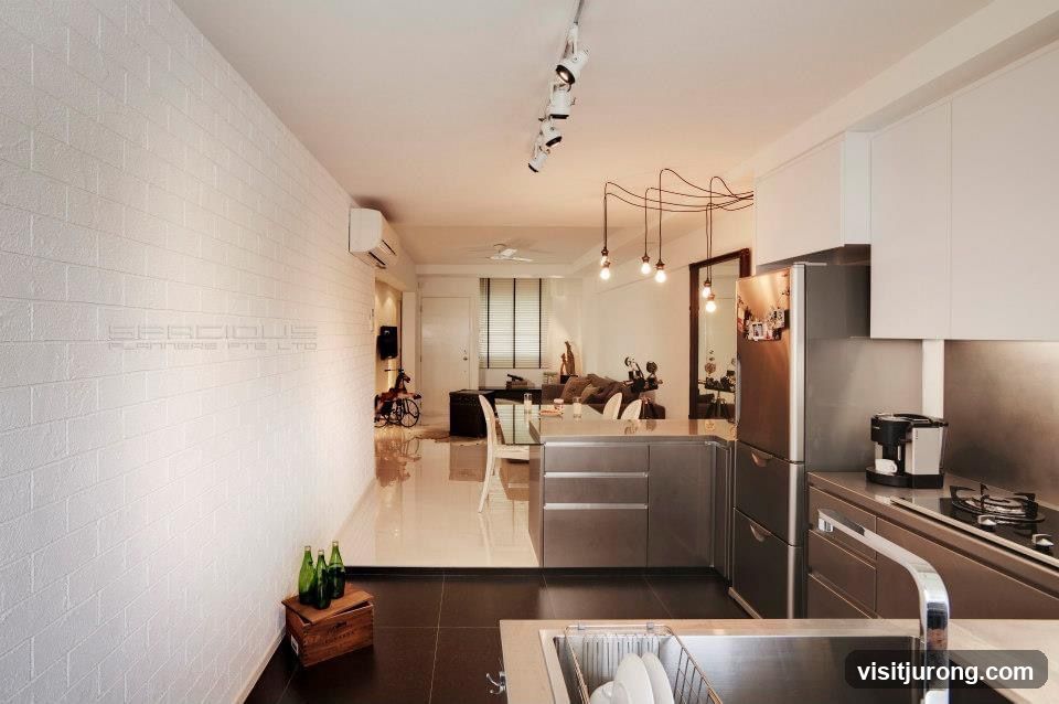 Modern Kitchen and Living Area