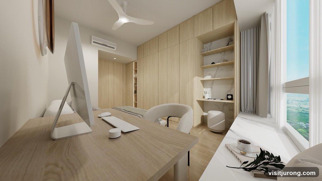 Modern Bedroom with Workspace