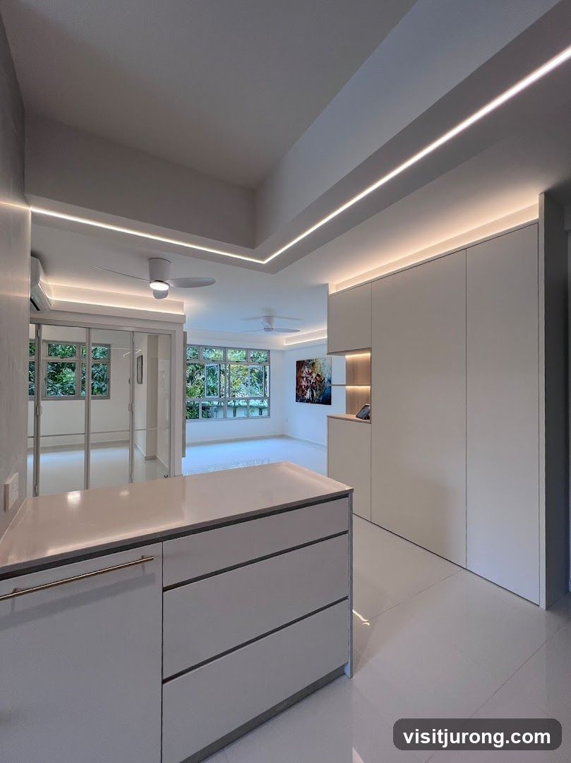 Modern Living Room with Integrated Lighting