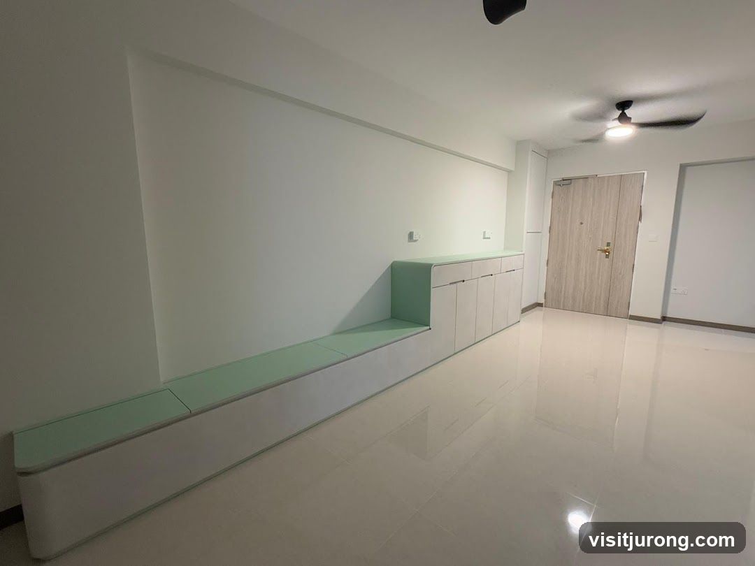 Modern Living Room with Built-in Storage
