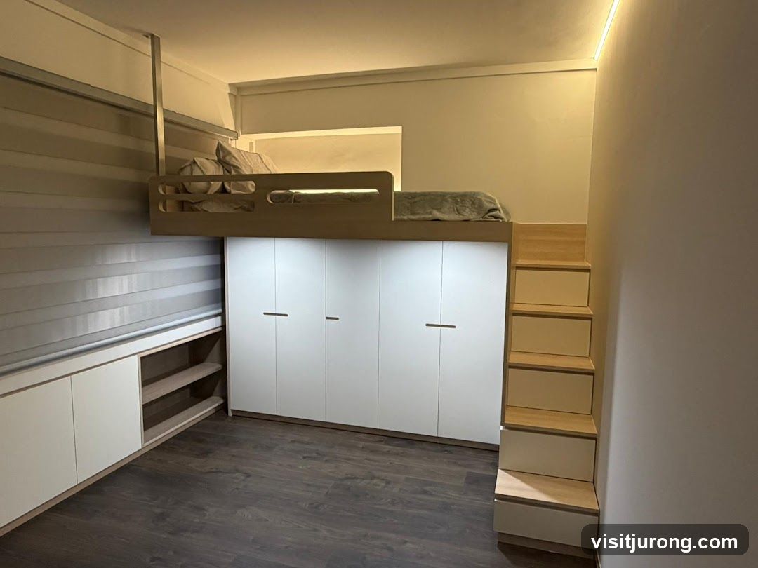 Loft Bed with Integrated Storage