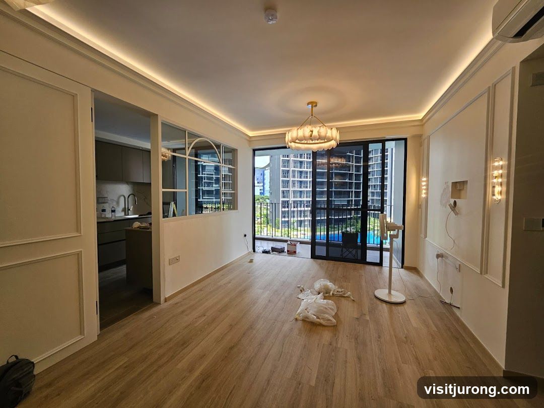 Modern Living Room and Kitchenette