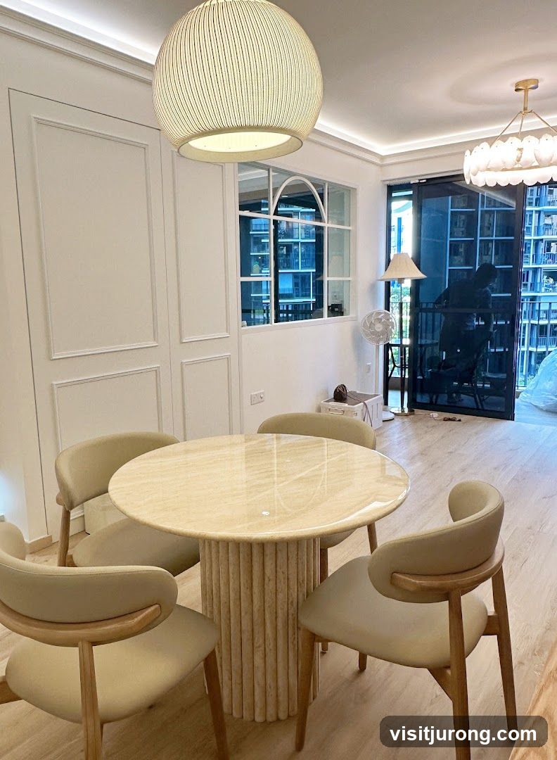 Dining Area with Modern Furniture