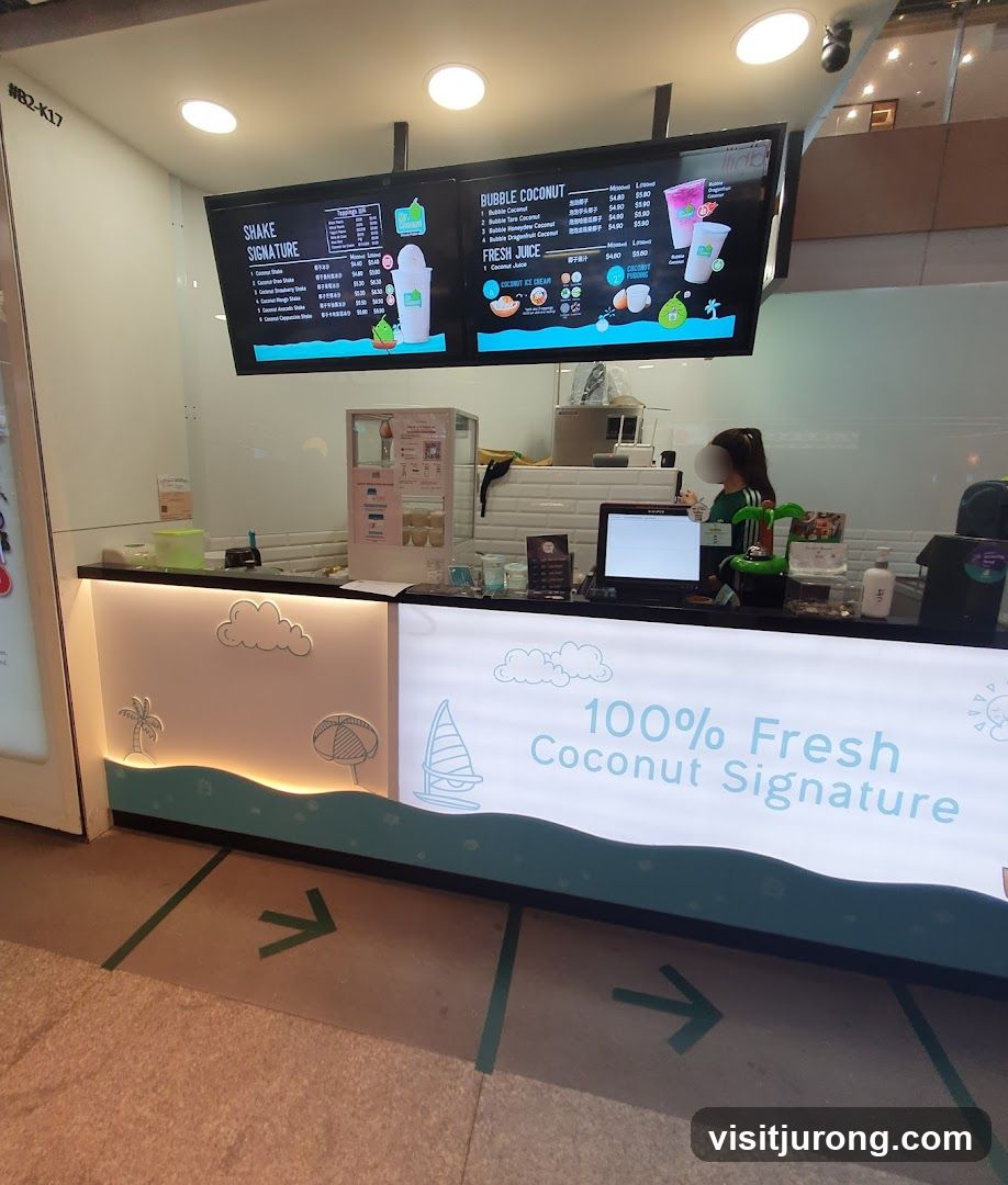 Coconut Drink Shop Counter