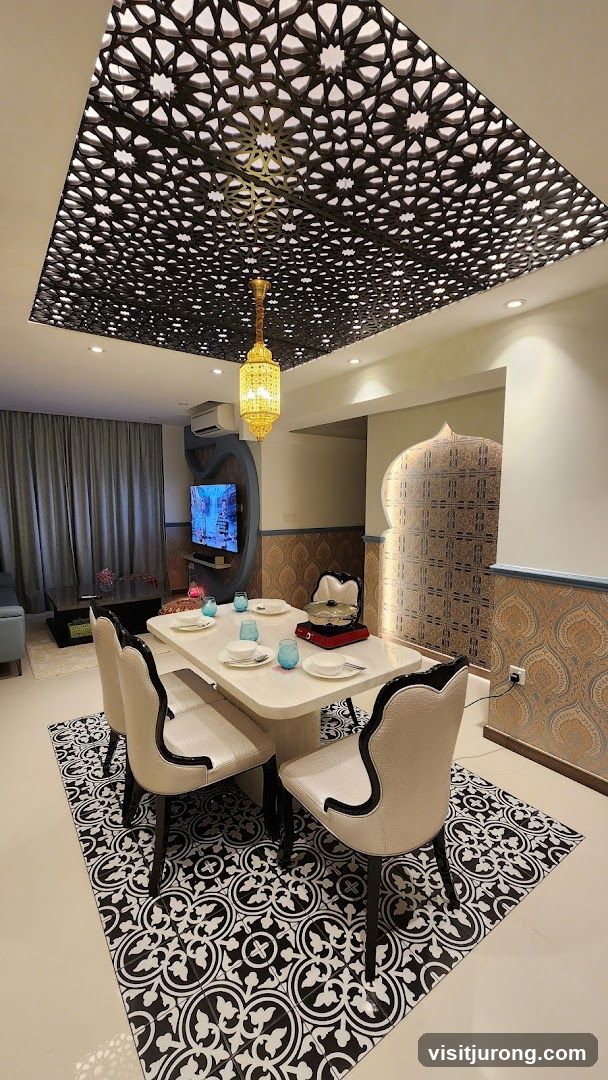 Dining Room with Islamic Geometric Patterns