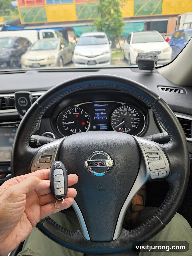 Car Interior with Key Fob