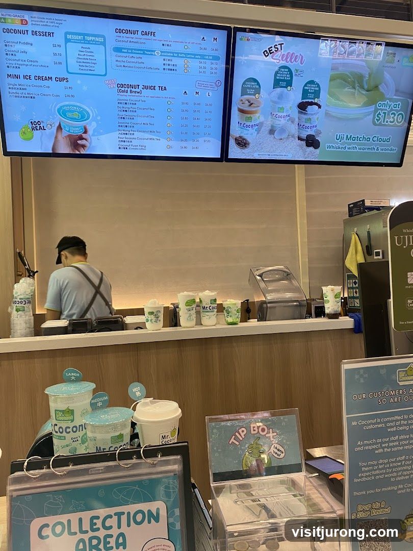 Mr. Coconut Menu and Counter