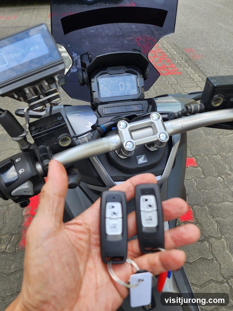 Motorcycle Keys and Dashboard