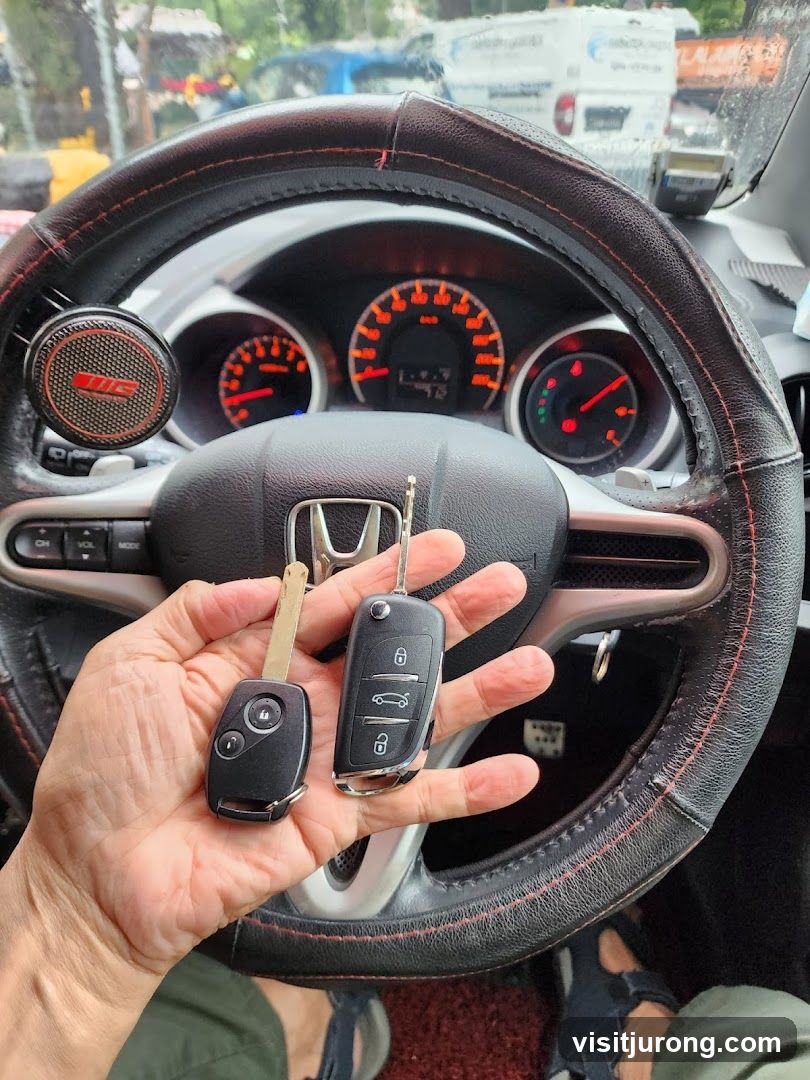 Car Keys and Steering Wheel