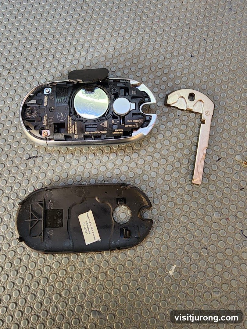 Disassembled Car Key Fob