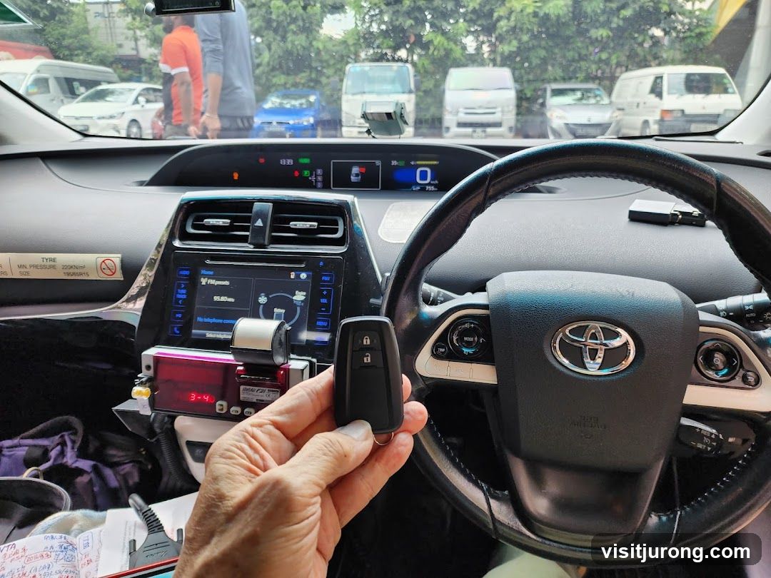 Car Interior with Key Fob