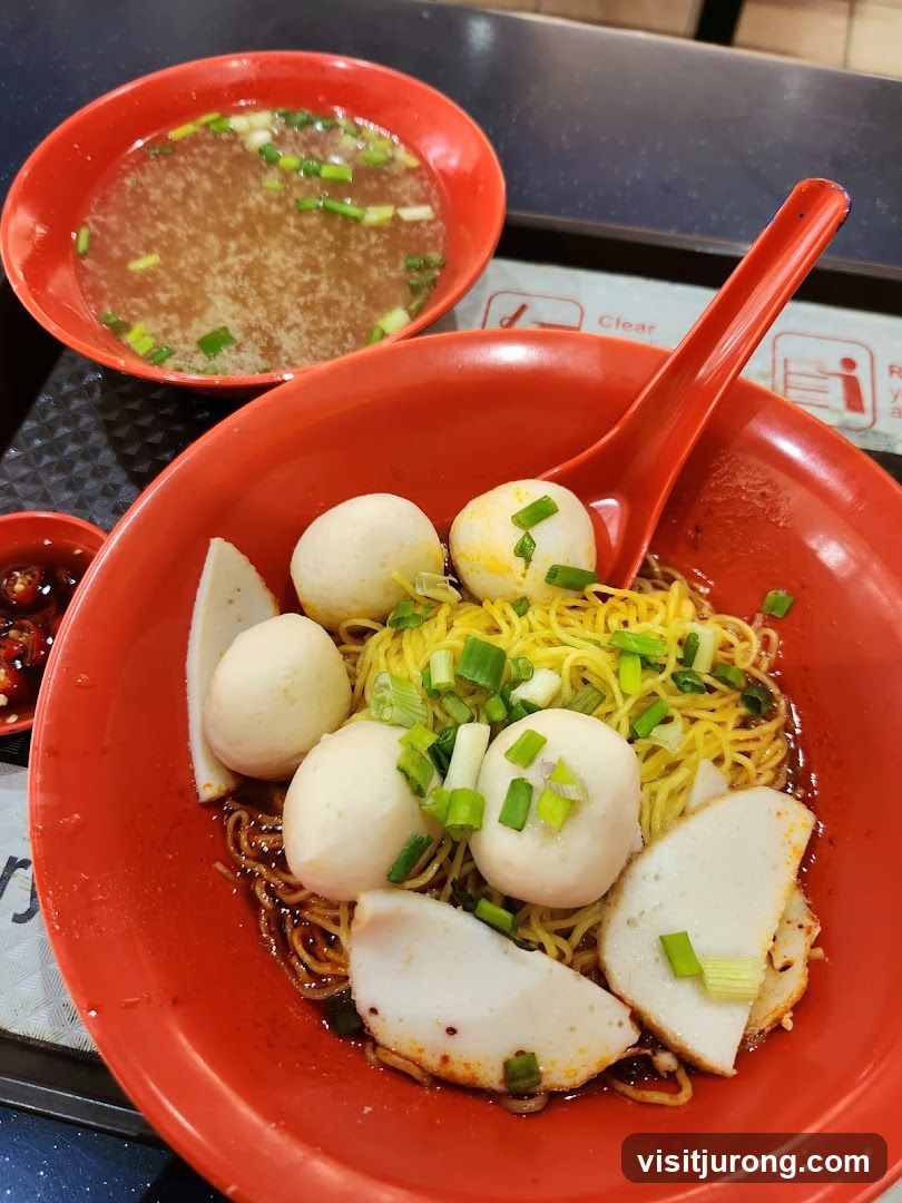 Noodles with Fish Balls and Sliced Fish Cake