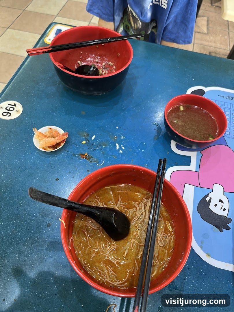 Noodle Soup and Shrimp