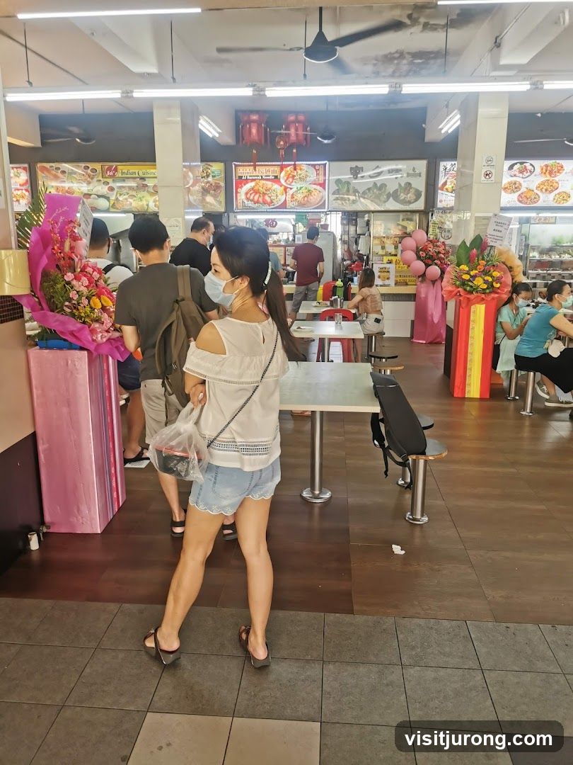Food stalls in a hawker center