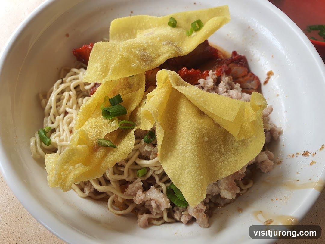 Noodle Dish with Wontons