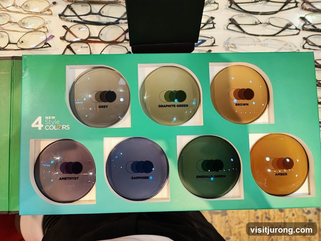 Eyeglass Lens Color Samples