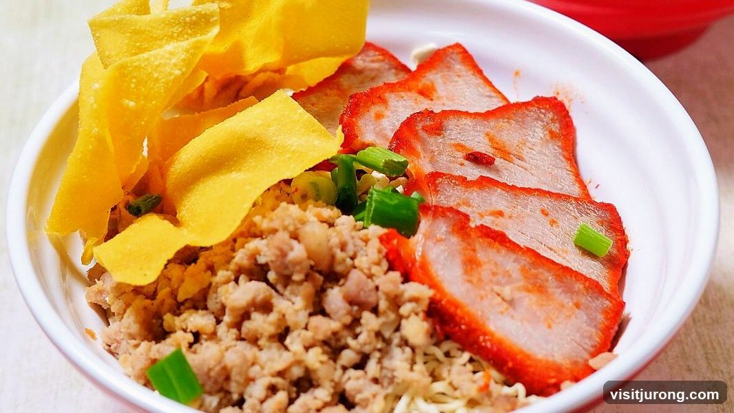 Noodles with Char Siu and Wonton Crisps
