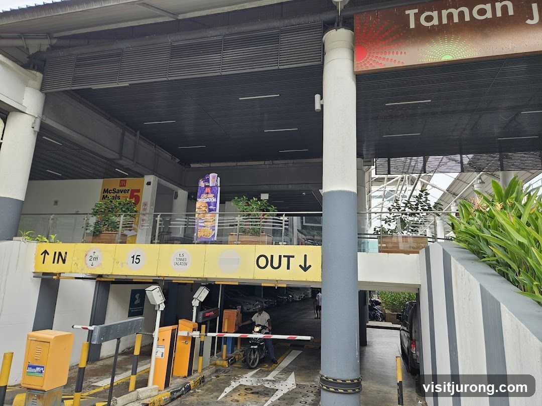 Parking Entrance with McDonald's Advertisement