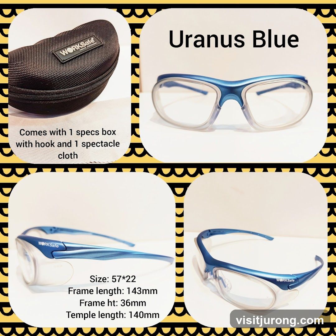 Uranus Blue Safety Glasses