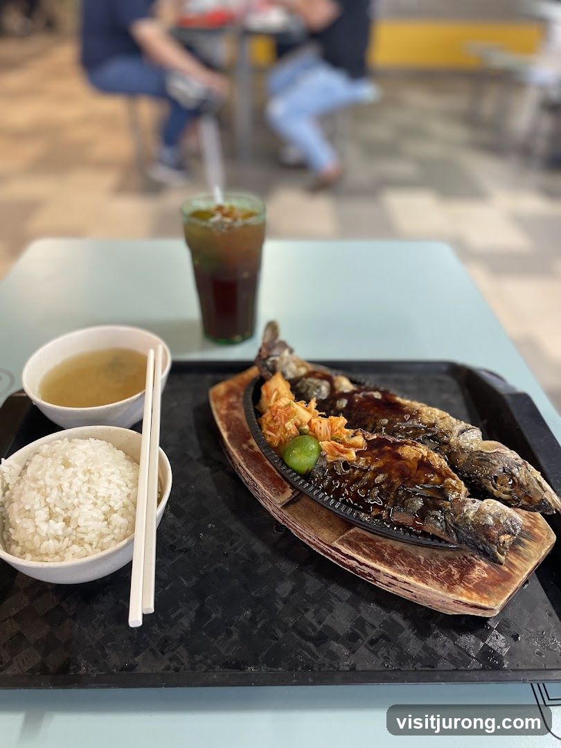 Grilled Fish Platter with Rice and Soup