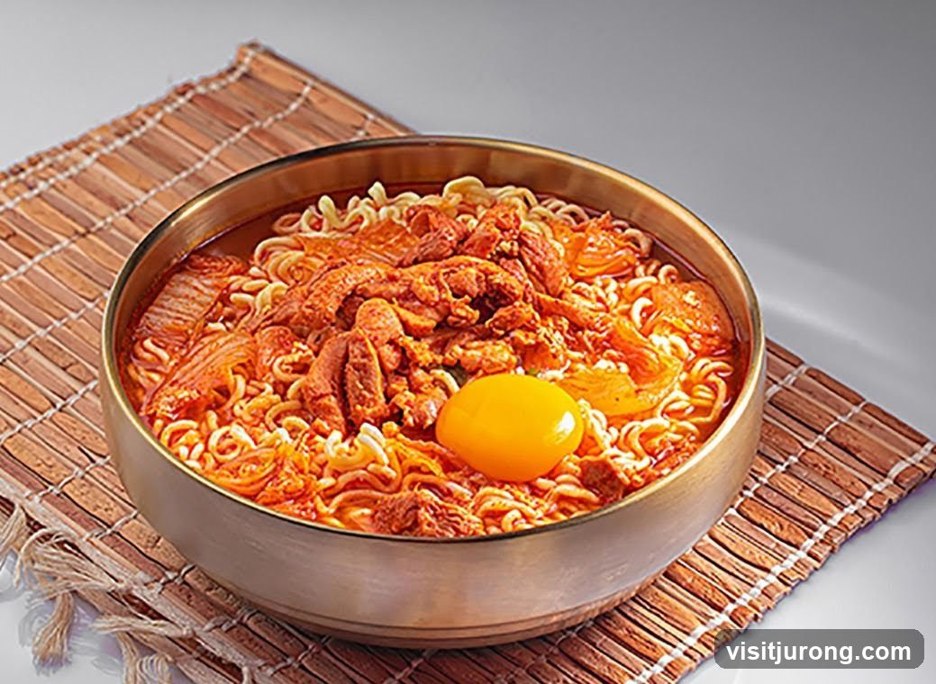 Kimchi Ramen with Egg Yolk