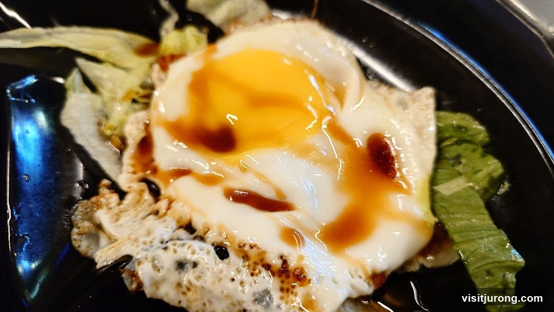 Fried Egg with Sauce and Lettuce
