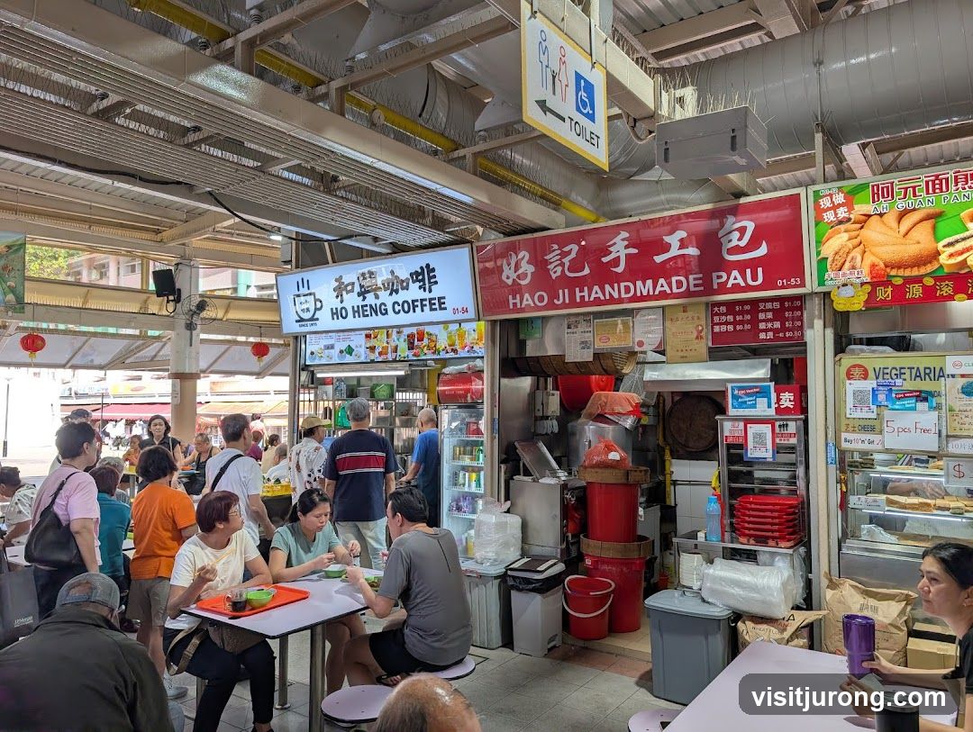 Food stalls in a market