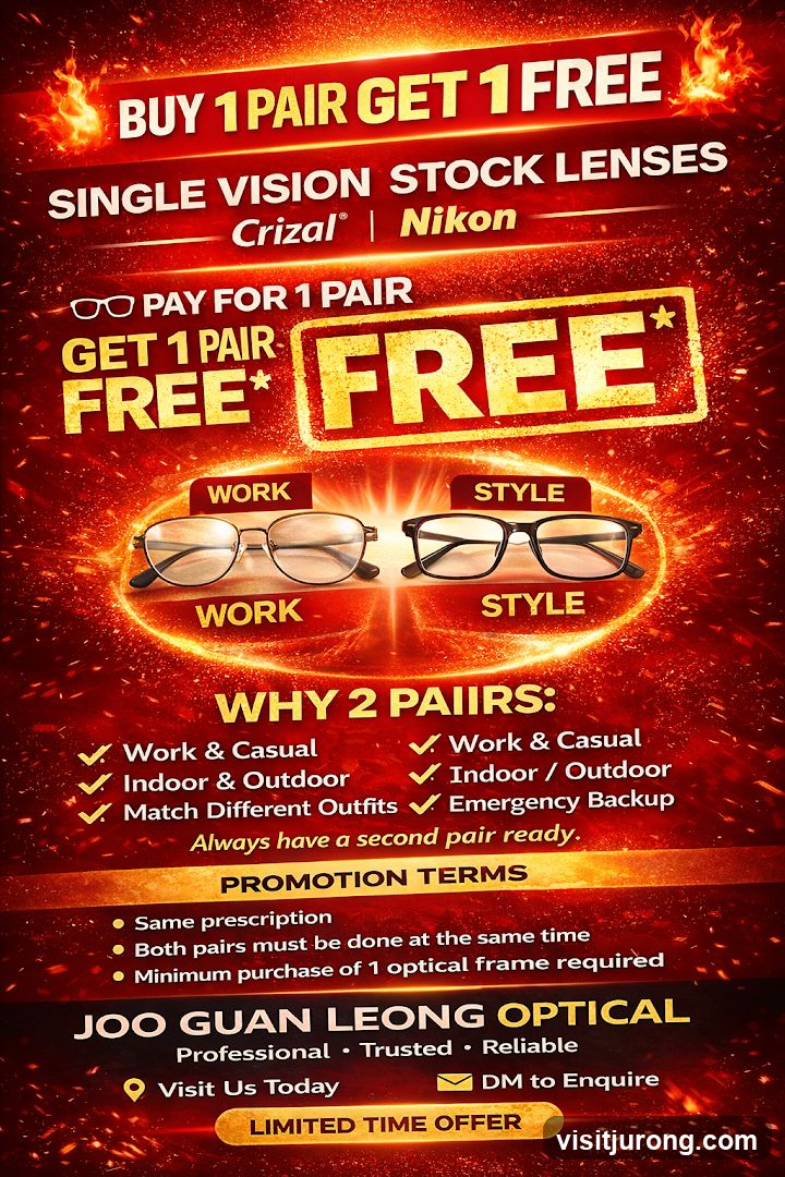 Buy 1 Pair Get 1 Free Eyeglasses Promotion