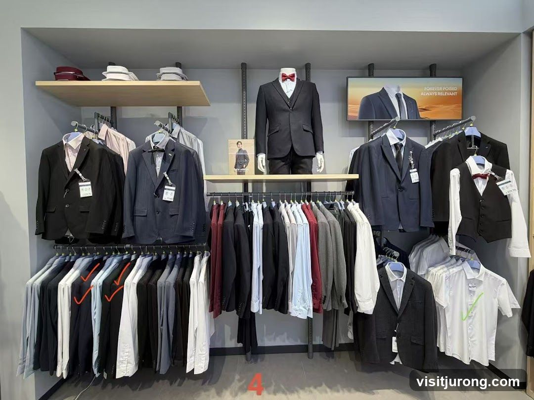 Men's Suits and Shirts Display