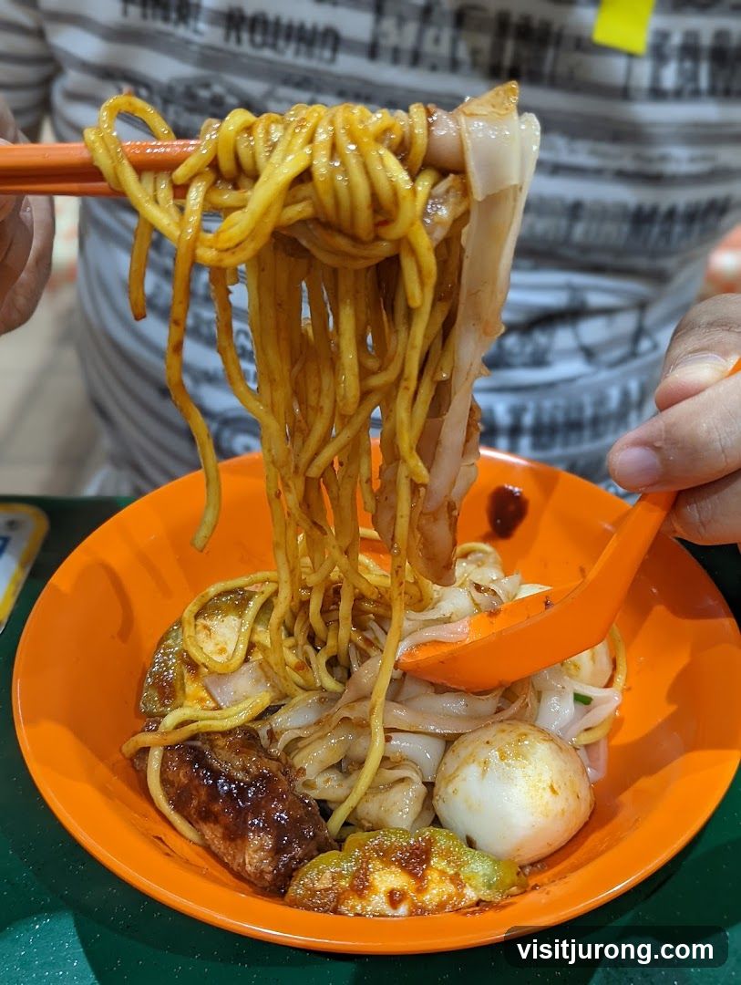 Noodles with various toppings
