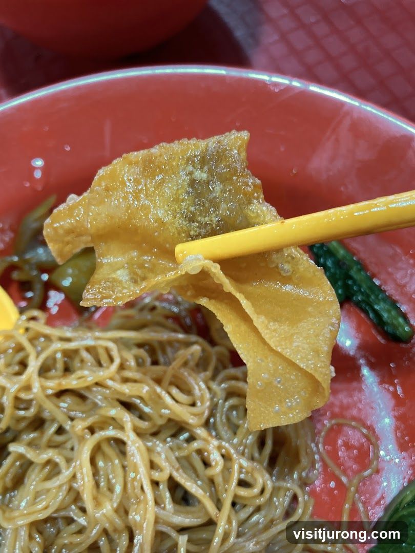 Noodles with Crispy Wonton