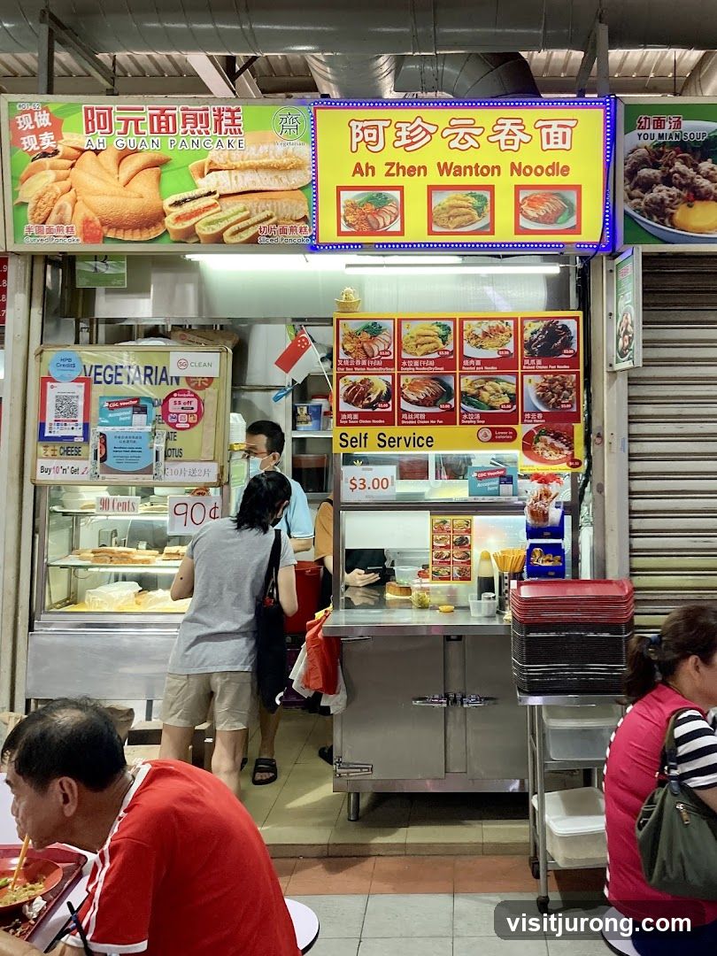 Food Stall with Pancakes and Noodles